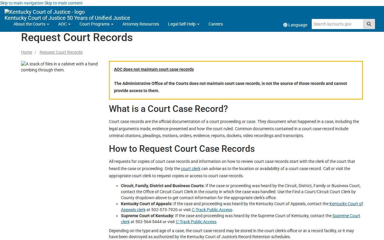 Lincoln County court release record request route